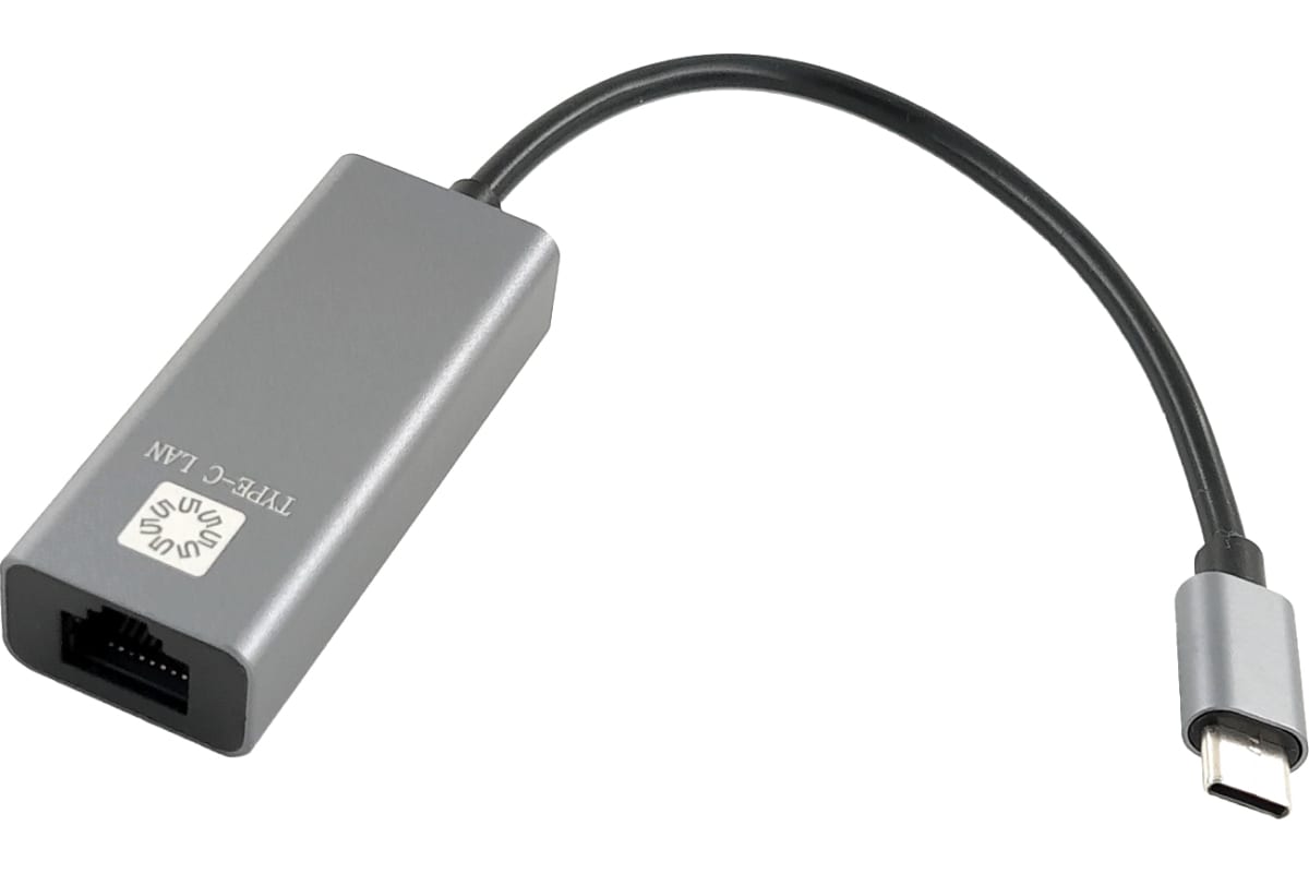 Сетевая карта 5bites UA2C-45-16BK, 1xRJ-45, 100 Мбит/с, USB 3.1 Type-C, Retail (UA2C-45-16BK)