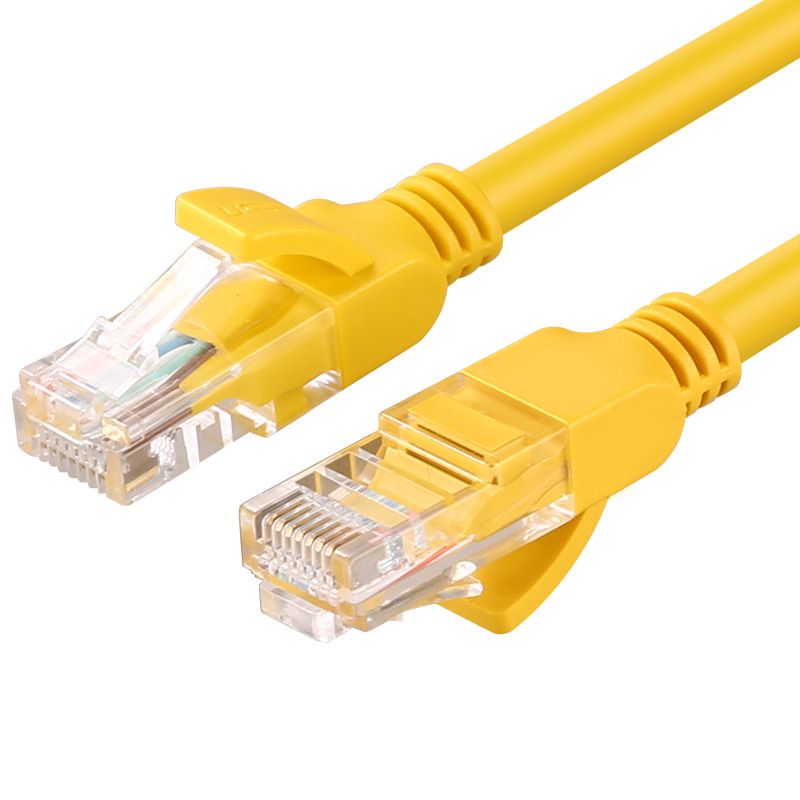 Патч-корд UTP кат.5e, 2 м, RJ45-RJ45, желтый, CU, UGREEN NW103 (11231)