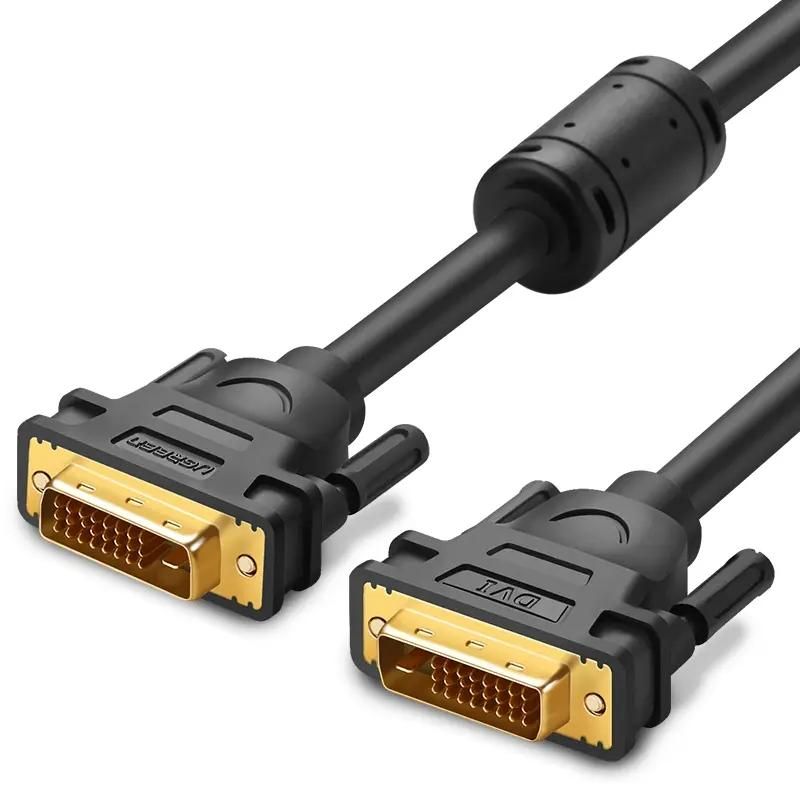 Кабель DVI-D(25M)-DVI-D(25M), экранированный, ферритовый фильтр, 3 м, черный UGREEN DV101 (11607)