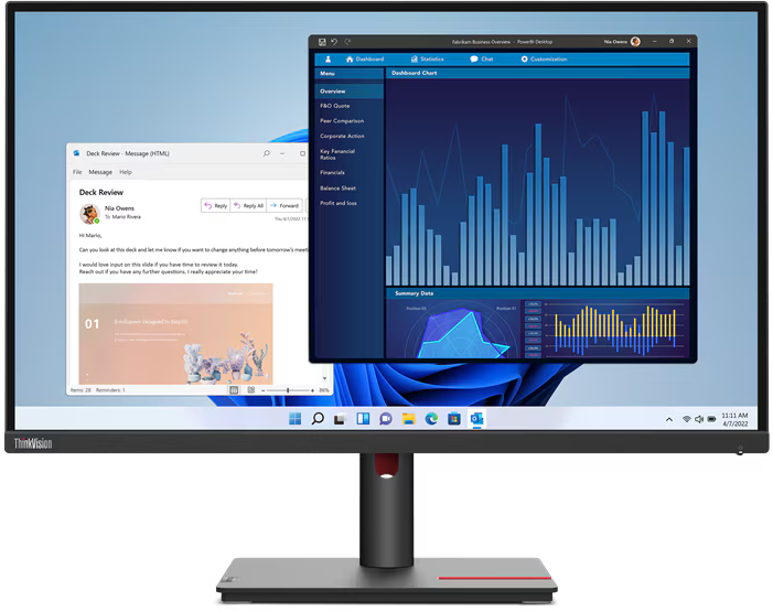 Монитор 27 Lenovo ThinkVision T27p-30 IPS, 3840x2160 (16:9), 350кд/м2, 4 мс, 178°/178°, HDMI, DisplayPort, USB Type-C, USB-Hub, черный (63A9GAT1EU)