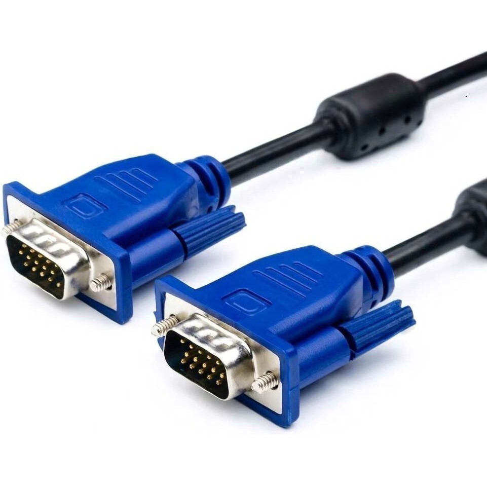Кабель VGA(15M)-VGA(15M), экранированный, ферритовый фильтр, 1.8 м, черный Bion (BXP-VGA2-018)