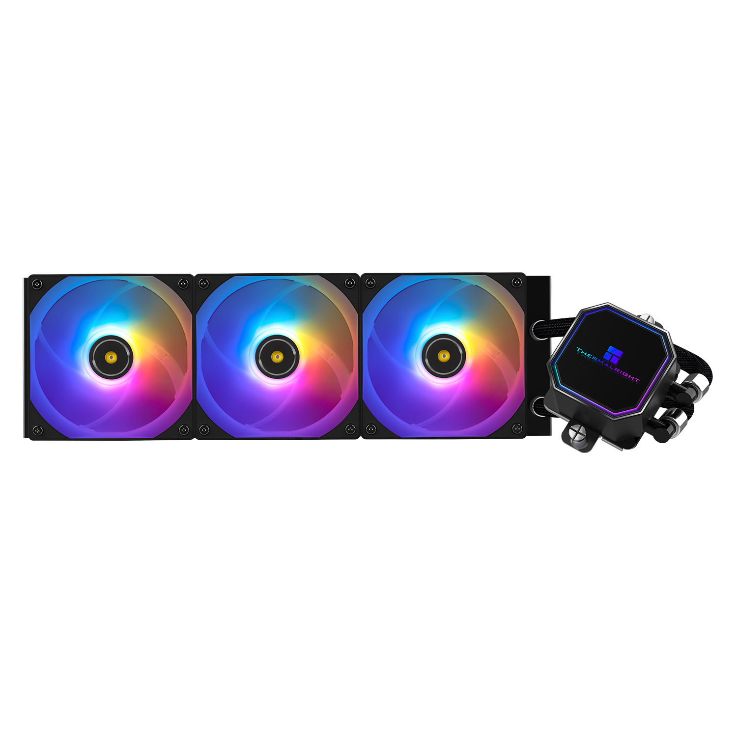 Жидкостное охлаждение Thermalright Frozen Prism 360 BLACK ARGB для Socket 115x/2066/2011/2011-3/1200/1700/1851/AM5/AM4, 3x120 мм, ARGB, черный (F-PRISM-360-BL-ARGB)