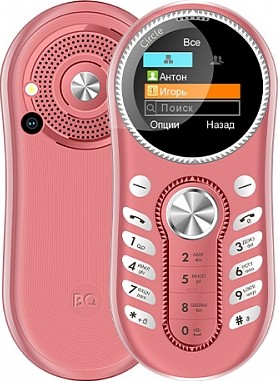 Мобильный телефон BQ 1416 Circle, 1.39 240x240 IPS, BT, 1xCam, 2-Sim, 1000 мА·ч, USB Type-C, розовый