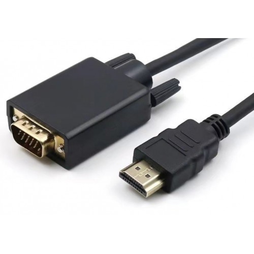 Кабель HDMI(19M)-VGA(15M), 1.8 м, черный KS-is KS-441L (KS-441L)