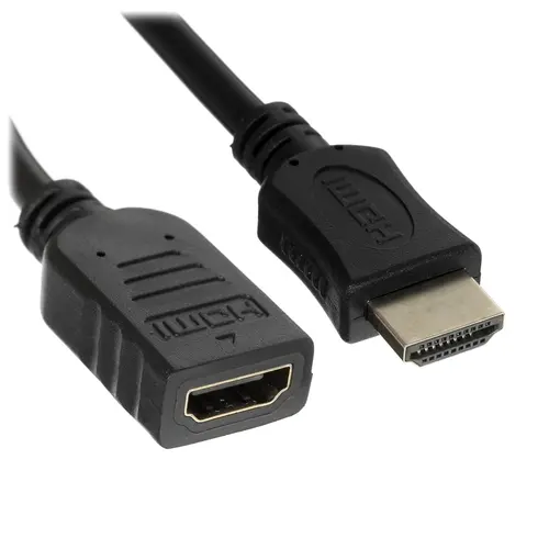 Кабель-удлинитель HDMI(19M)-HDMI(19F) v2.0 4K, экранированный, 1.8 м, черный Cablexpert CC-HDMI4X (CC-HDMI4X-6)