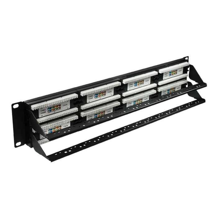 Патч-панель в шкаф 19 2U, порты: 48 x RJ-45 кат. 5e, органайзер, черный, 10-0405, SUPRLAN (10-0405)