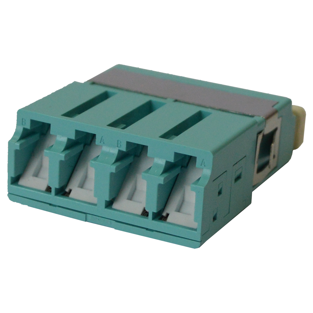 Адаптер оптический SC/LC, квадро, многомодовый, OM3, бирюзовый LANMASTER (LAN-4LCS/SH-AM-OM3)