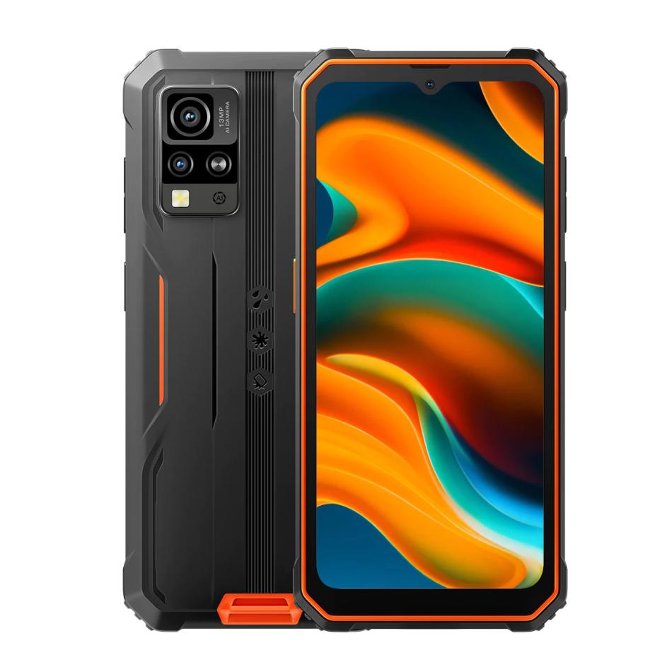 Смартфон Blackview BV4800, 6.56 1612x720 IPS, MediaTek Helio A22, 3Gb RAM, 64Gb, 3G/4G, Wi-Fi, BT, 2xCam, 2-Sim, 5180 мА⋅ч, USB Type-C, Android 13 Go, черный/оранжевый