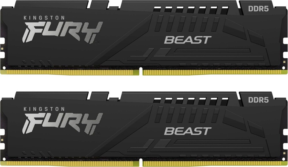 Комплект памяти DDR5 DIMM 16Gb (2x8Gb), 6000MHz, CL30, 1.4V, Kingston FURY Beast Black XMP (KF560C30BBK2-16) Retail