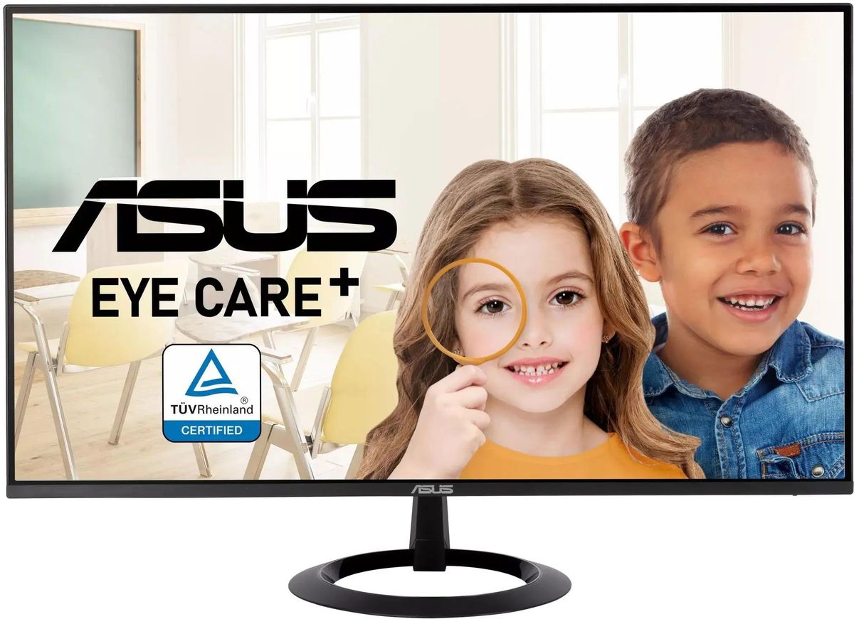 Монитор 23.8 ASUS Eye Care+ VZ24EHF IPS, 1920x1080 (16:9), 250кд/м2, 100 Гц, 1 мс, 178°/178°, HDMI, черный (90LM07C0-B01470)