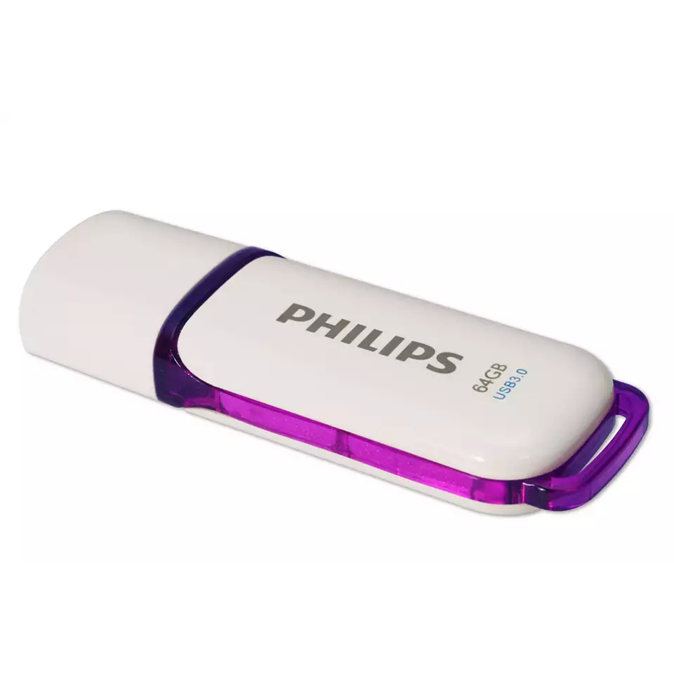 Флеш-накопители USB 3.0 Флешка 64Gb USB 3.0 PHILIPS Snow Edition 3.0, белый (FM64FD75B/97)