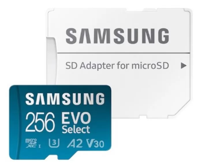   E2E4 Карта памяти 256Gb microSDXC Samsung EVO Select Class 10 UHS-I U3 V30 A2 + адаптер (MB-ME256KA/AM)