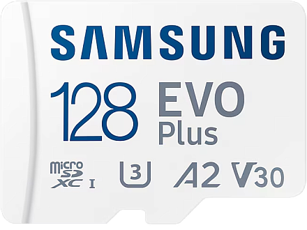 Карта памяти 128Gb microSDXC Samsung EVO Plus Class 10 UHS-I U3 V30 A2 + адаптер (MB-MC128SA/KR)