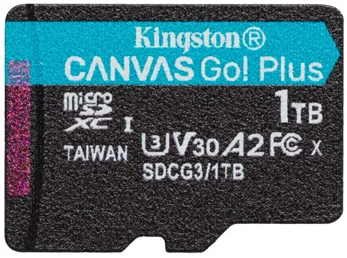  Карта памяти 1Tb microSDXC Kingston Canvas Go! Plus Class 10 UHS-I U3 V30 A2 (SDCG3/1TBSP)