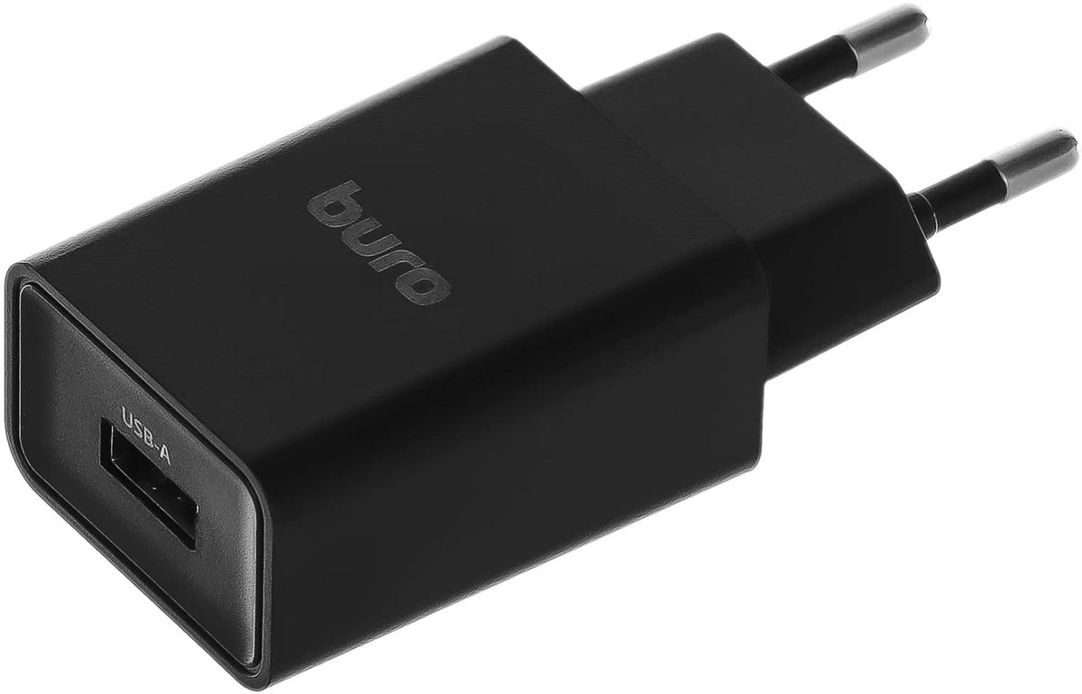 Сетевое зарядное устройство Buro BUWA1 10.5 Вт, USB, EU, черный (BUWA10S100BK)