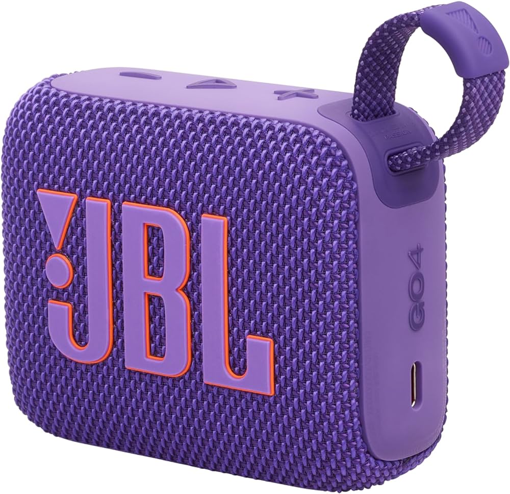   E2E4 Портативная акустика JBL GO 4, 4 Вт, Bluetooth, белый/фиолетовый (JBLGO4PUR )