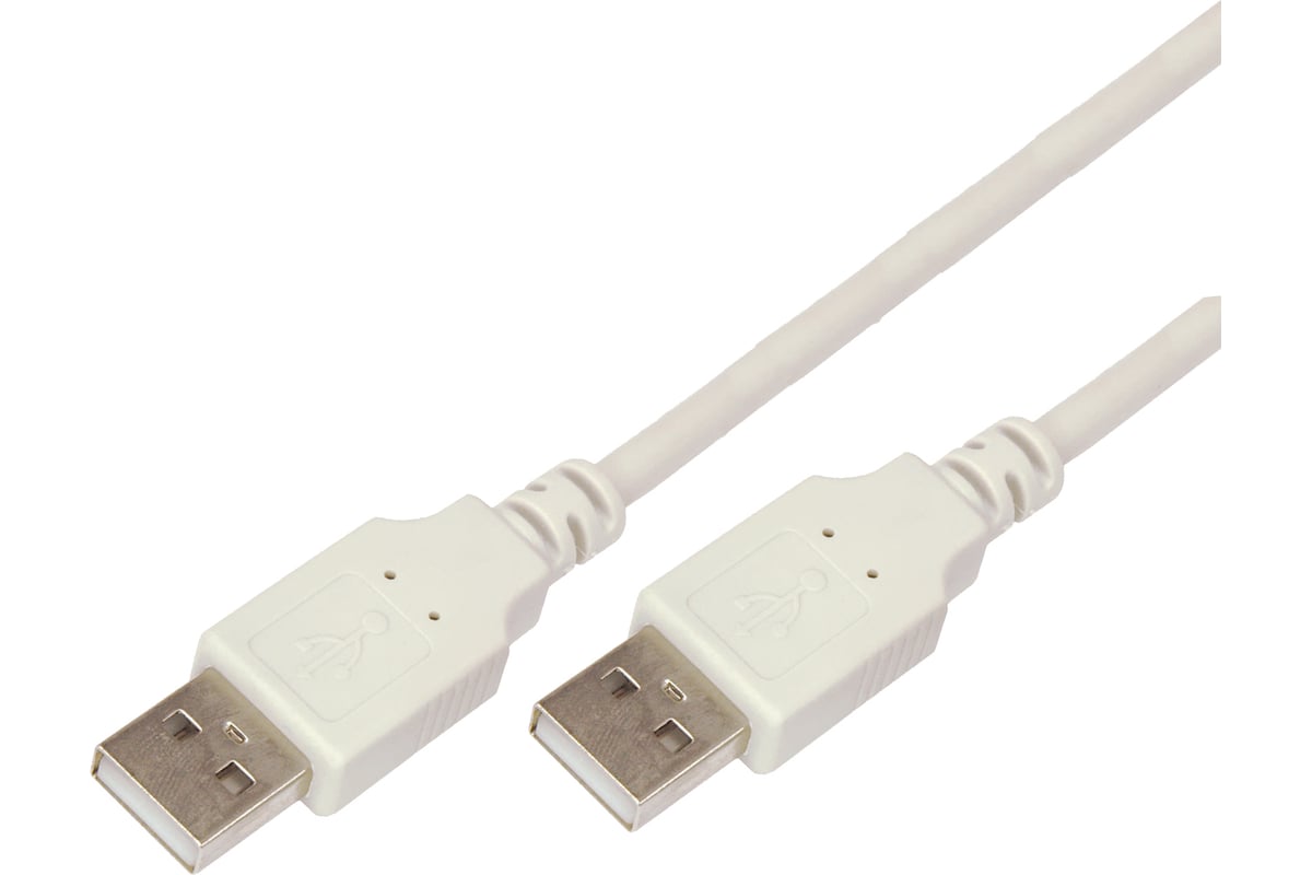 Кабель USB 2.0(Am)-USB 2.0(Am), 2.4А, 3 м, серый, REXANT (18-1146)