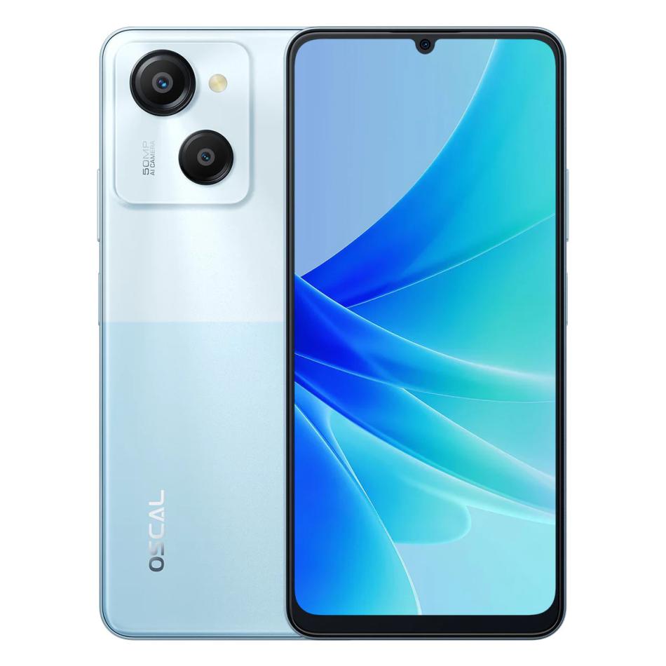 Смартфон Oscal Modern 8, 6.75 1600x720 IPS, Unisoc T616, 8Gb RAM, 128Gb, 3G/4G, Wi-Fi, BT, 2xCam, 2-Sim, 6000 мА⋅ч, USB Type-C, Android 13, синий