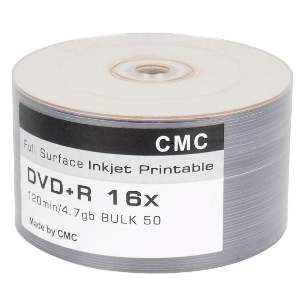 Диск CMC DVD+R, 4.7Gb, 16x, Bulk, 1 шт, Printable (CMCDVDPRPRB50)