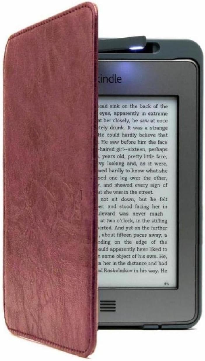 Чехол Amazon Touch Lighted Leather оригинал для Amazon Kindle, искусственная кожа, фиолетовый (13179)