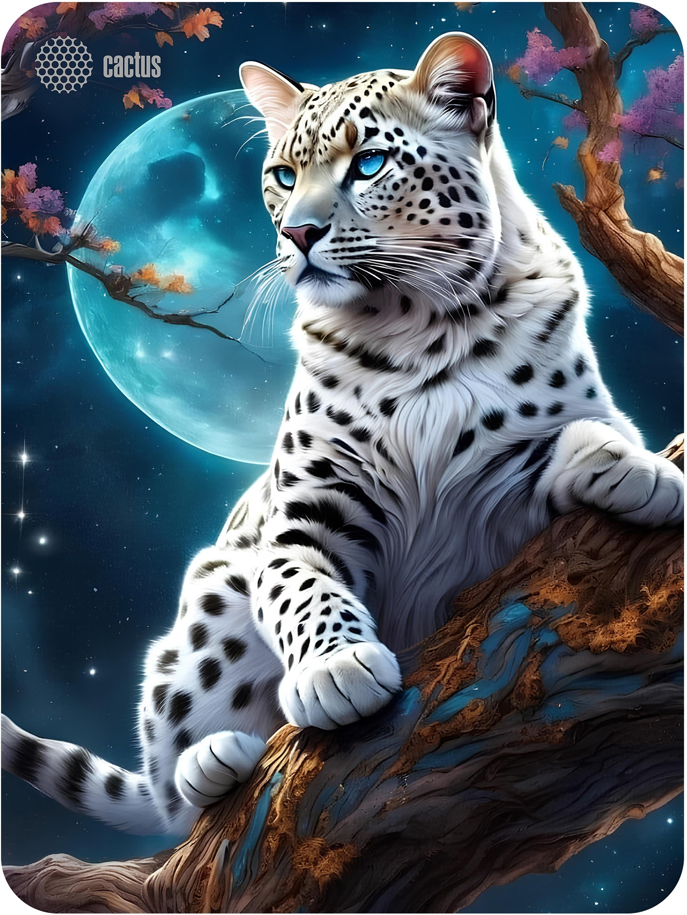 Коврик для мыши Cactus Snow Leopard, игровой, 400x300x3мм, принт (CS-MP-PRO16XL)