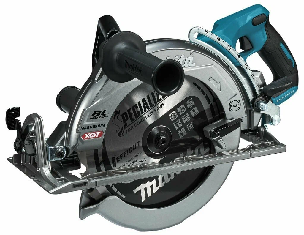 Дисковая пила Makita RS002GZ, 4000 об/мин, диаметр диска 26 см, аккумуляторная Li-Ion 40 В, поставляется без аккумуляторов и зарядного устройства (RS002GZ)