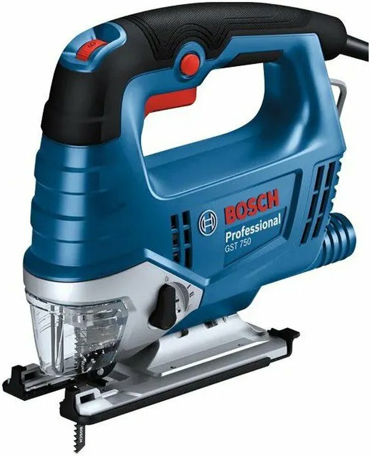 Лобзики электрические Электролобзик Bosch GST 750, 520 Вт, маятниковый ход, регулировка частоты хода (06015B4121)