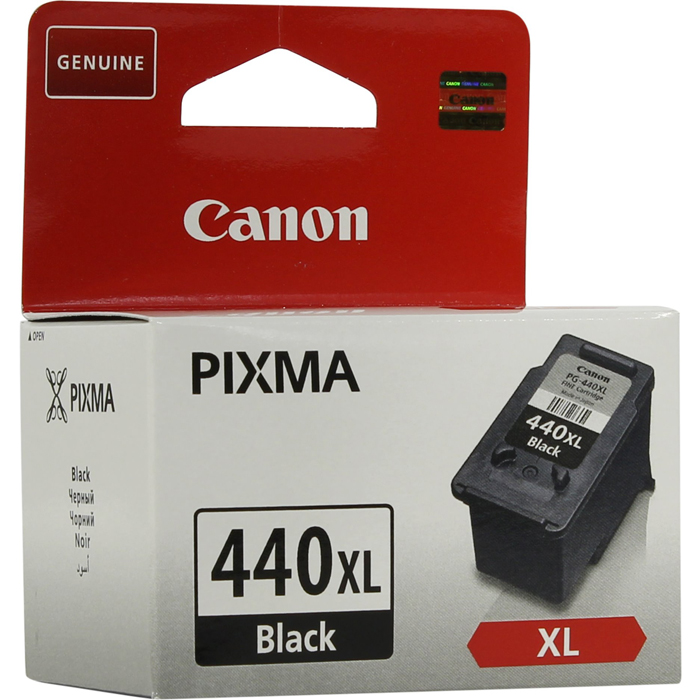 Картридж струйный Canon PG-440XL (5216B001), черный, оригинальный, объем 21мл, ресурс 600 страниц, для Canon PIXMA-MG2140 / MG2240 / MG3140 / MG3240 / MG3540 / MG3640 / MG4140 / MG4240 / MX374 / MX394 / MX434 / MX454 / MX474 / MX514 / MX524 / MX534