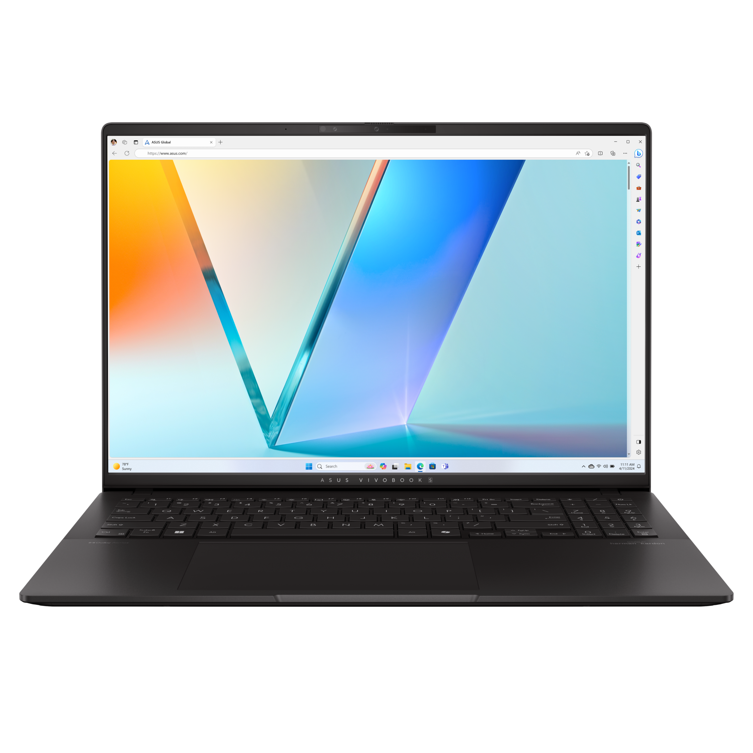 Ноутбук ASUS VivoBook S 16 M5606WA-MX047 16 OLED 3200x2000, AMD Ryzen AI 9 365 2 ГГц, 24Gb RAM, 1Tb SSD, без OC, черный (90NB14B2-M007J0)