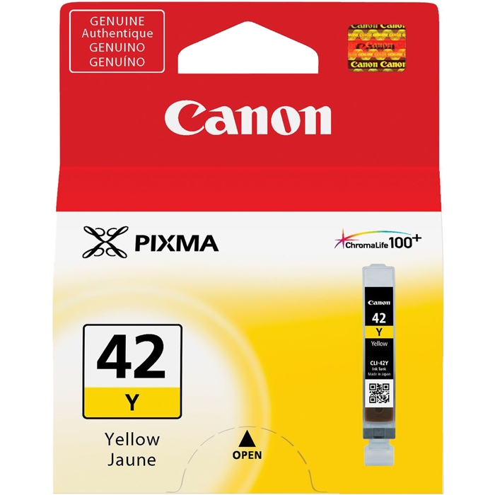 Картридж струйный Canon CLI-42Y (6387B001), желтый, оригинальный, объем 13 мл, ресурс 284 фото 10x15 для Canon Canon PIXMA-PRO-100