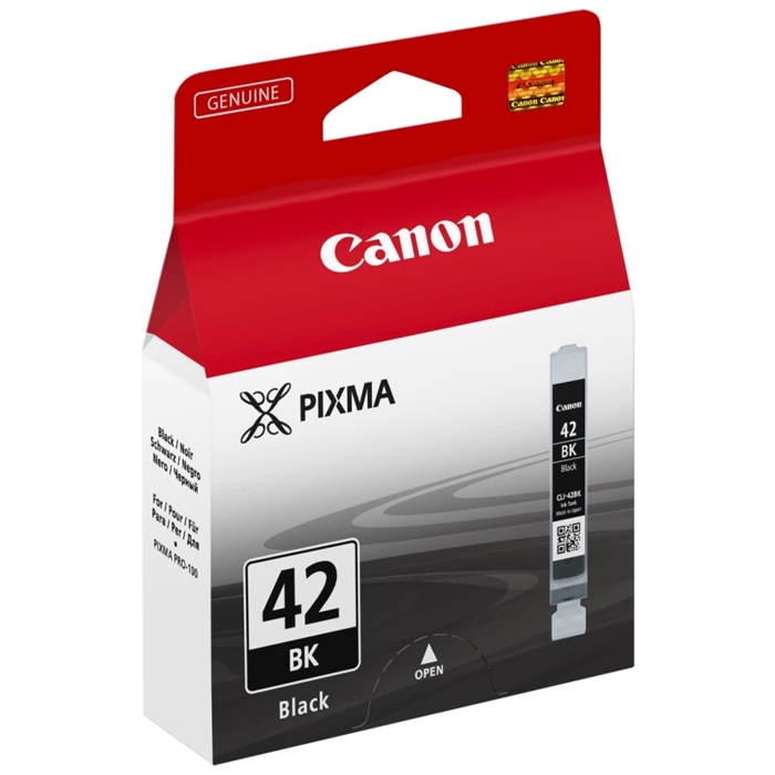 Картридж струйный Canon CLI-42BK (6384B001), черный, оригинальный, объем 13 мл, ресурс 900 фото 10x15 для Canon Canon PIXMA-PRO-100