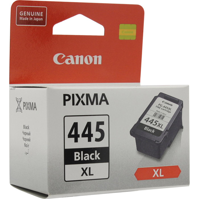 Картридж струйный Canon PG-445 XL (8282B001), черный, оригинальный, объем 15 мл, ресурс 400 страниц для Canon Canon PIXMA-iP2840 / MG2440 / MG2540 / MG2940 / MX494