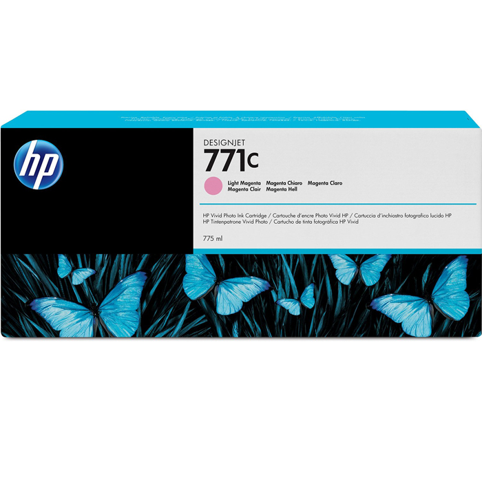 Картридж струйный HP 771C (B6Y11A), светло-пурпурный, оригинальный, объем 775мл, для HP Designjet Z6200 1067 мм / 1524 мм, HP Designjet 1524 мм Z6600 / Z6800