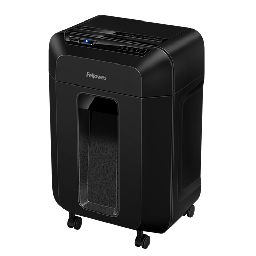 Шредер FELLOWES AutoMax 80M, секретность P-4, 300 см/мин., перекрестный - 4 мм x 1.2 см, объем 17 л, кол-во листов до 80 шт., скрепки, скобы, карты, черный (FS-46215)