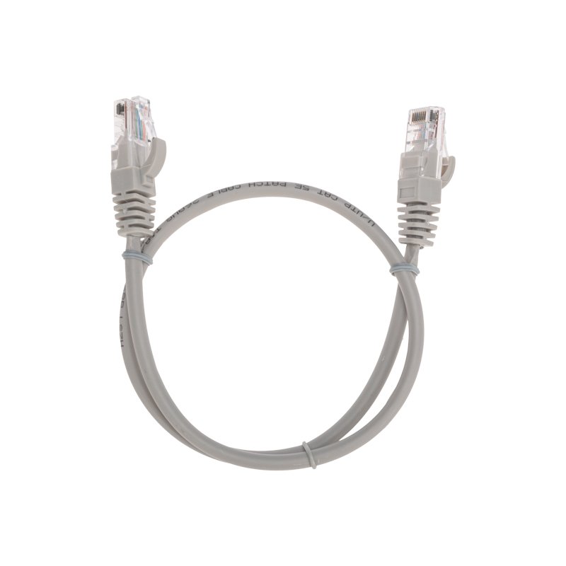 Патч-корд UTP кат.5e, 0.5 м, RJ45-RJ45, серый, CU, LSZH, REXANT (02-0100-05)