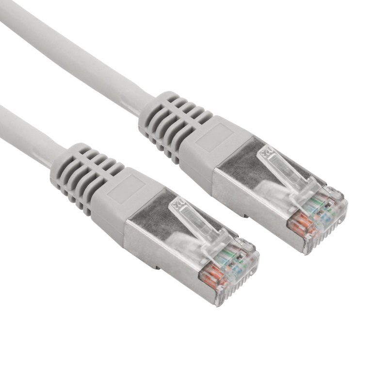 Патч-корд FTP кат.5e, 1.5 м, RJ45-RJ45, серый, CU, экранированный, LSZH, REXANT (02-0110-105)