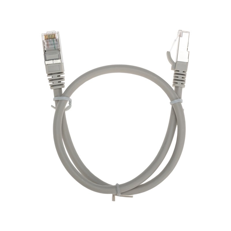 Патч-корд FTP кат.6, 0.5 м, RJ45-RJ45, серый, CU, экранированный, LSZH, REXANT (02-0210-05)