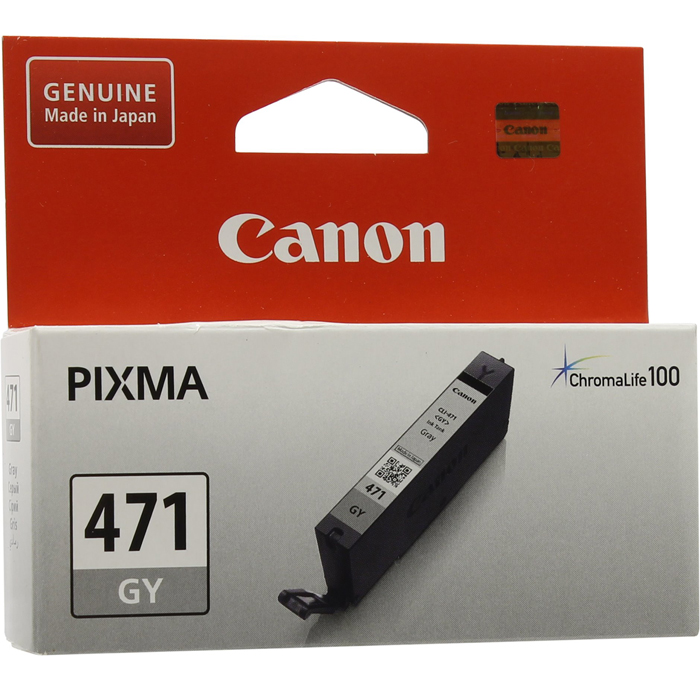   E2E4 Картридж струйный Canon CLI-471GY (0404C001), серый, оригинальный, ресурс 125 страниц, для Canon PIXMA-MG5740 / MG6840 / MG7740