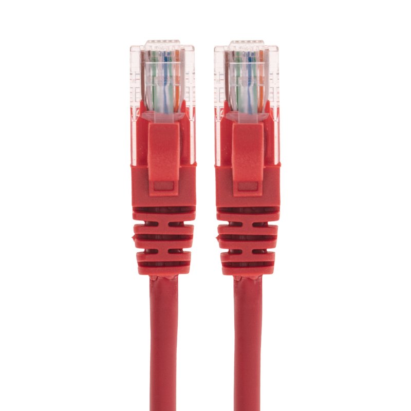 Патч-корд UTP кат.6, 1 м, RJ45-RJ45, красный, CU, LSZH, REXANT (02-0293-1)