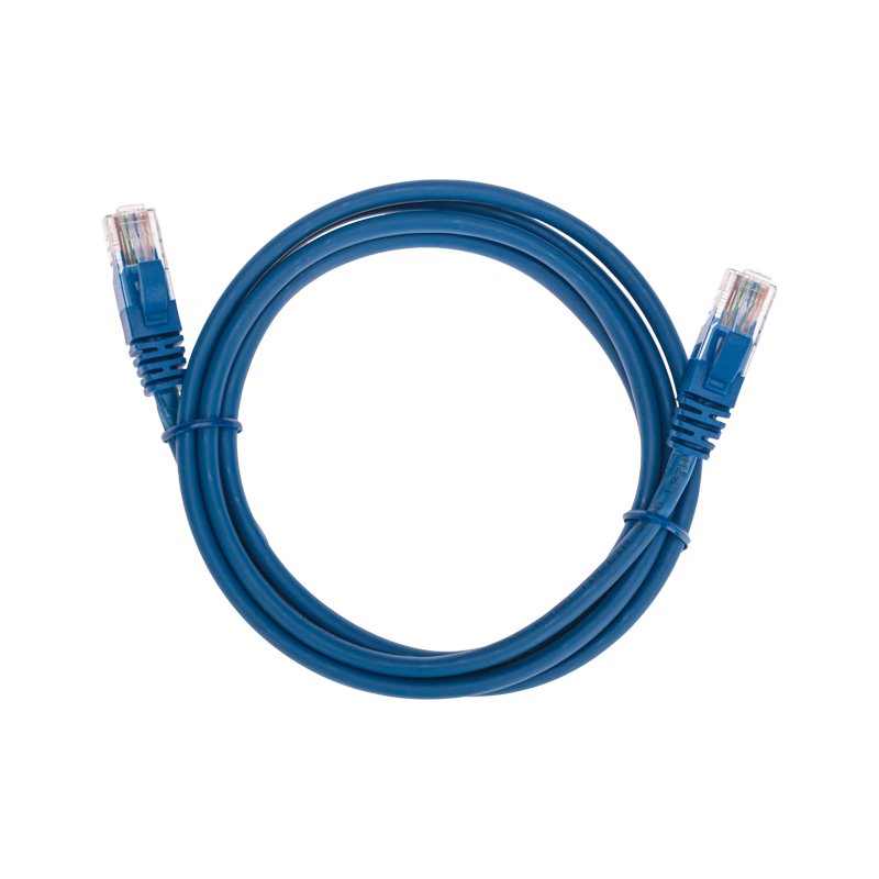 Патч-корд UTP кат.5e, 2 м, RJ45-RJ45, синий, CU, LSZH, REXANT (02-0104-2)