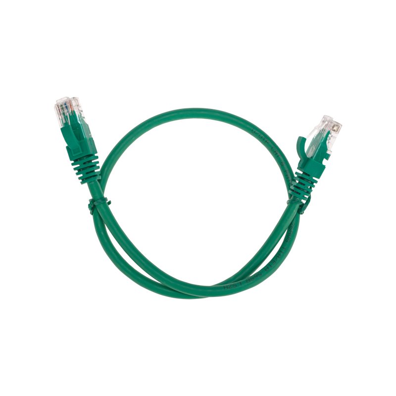 Патч-корд UTP кат.6, 0.5 м, RJ45-RJ45, зеленый, CU, LSZH, REXANT (02-0296-05)