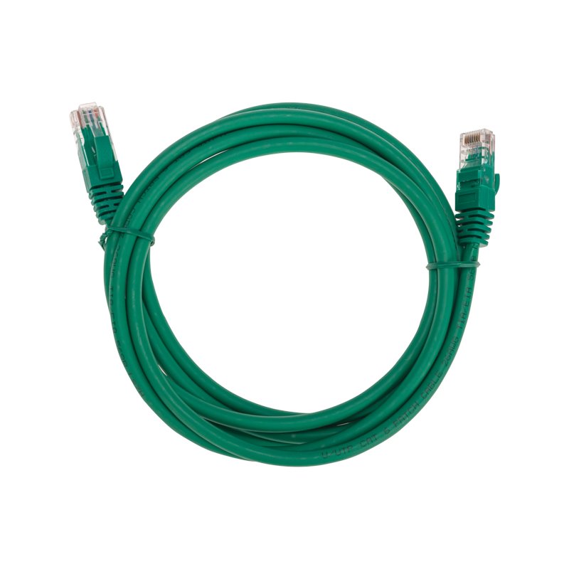 Патч-корд UTP кат.6, 2 м, RJ45-RJ45, зеленый, CU, LSZH, REXANT (02-0296-2)