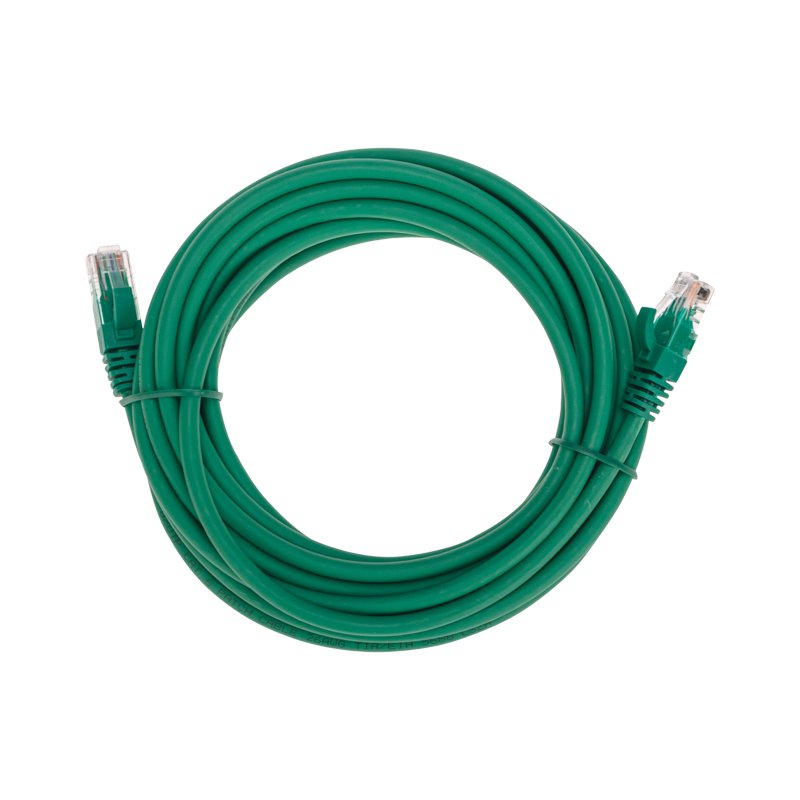 Патч-корд UTP кат.6, 5 м, RJ45-RJ45, зеленый, CU, LSZH, REXANT (02-0296-5)