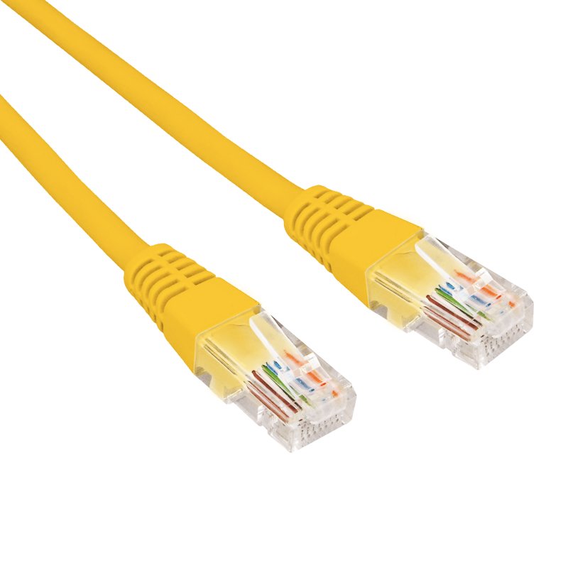 Патч-корд UTP кат.6, 0.3 м, RJ45-RJ45, желтый, CU, LSZH, REXANT (02-0295-03)