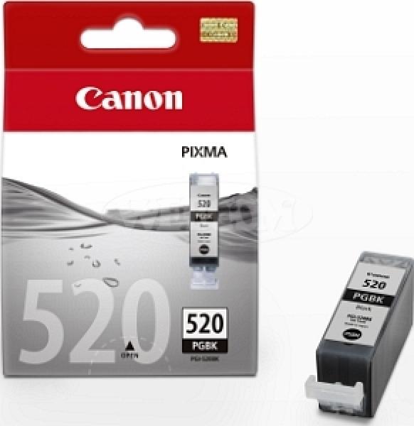   E2E4 Картридж струйный Canon PGI-520PGBK (2932B004), черный, оригинальный, ресурс 350 страниц, для Canon PIXMA-iP3600 / iP4600 / iP4700 / MP540 / MP550 / MP560 / MP620 / MP630 / MP640 / MP980 / MP990 / MX860 / MX870