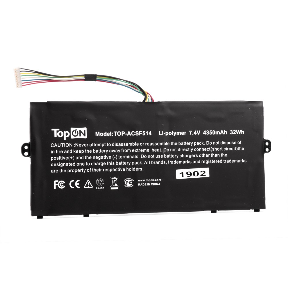 Аккумуляторная батарея TopON TOP-ACSF514 для Acer, 7.4V, 4.35 А·ч, 32Wh, черный (TOP-ACSF514)