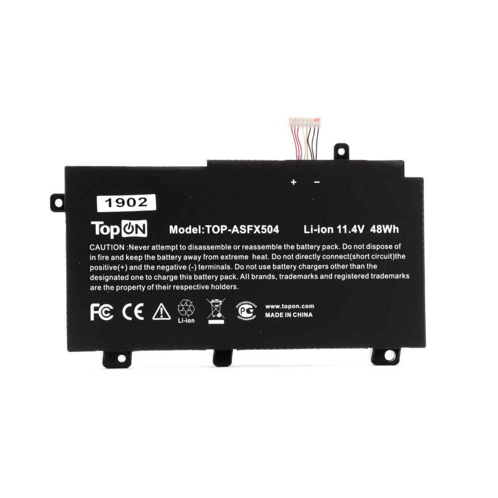 Аккумуляторная батарея TopON TOP-ASFX504 для Asus, 11.4V, 4.21 А·ч, 48Wh, черный (TOP-ASFX504)