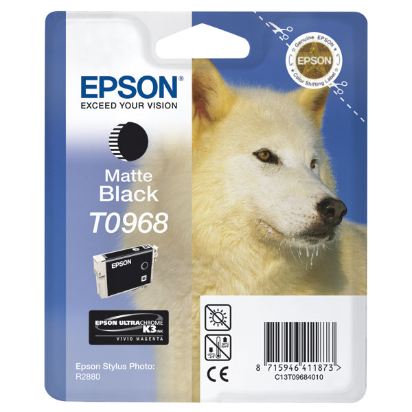 Картридж струйный Epson T0968 (C13T09684010), черный матовый, оригинальный, для Stylus Pro 2880