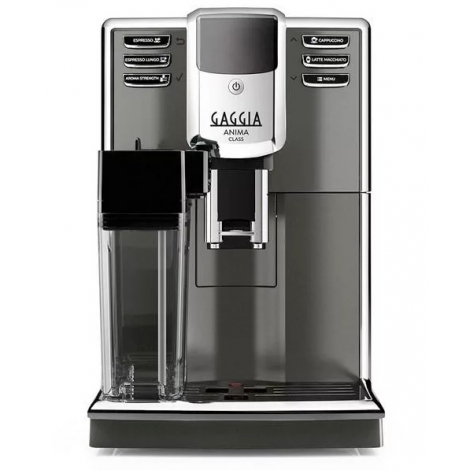 Кофемашина автоматическая GAGGIA Anima Class OTC, молотый/зерновой, 1.8 л, автоматический капучинатор, керамические жернова, дисплей, серебристый, 1.85 кВт (RI8759/01)