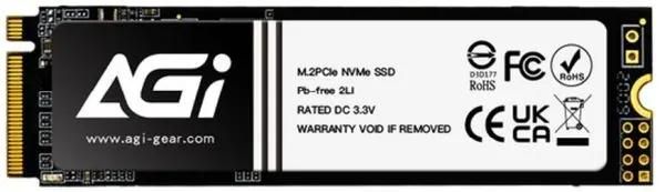  Твердотельный накопитель (SSD) AGI 1Tb AI828 AGI1T0G44AI828, 2280, M.2, NVMe (AGI1T0G44AI828) Retail